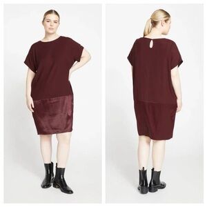 Burgundy Shift Dress